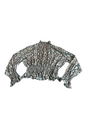 SHINESTAR snakeskin print blouse